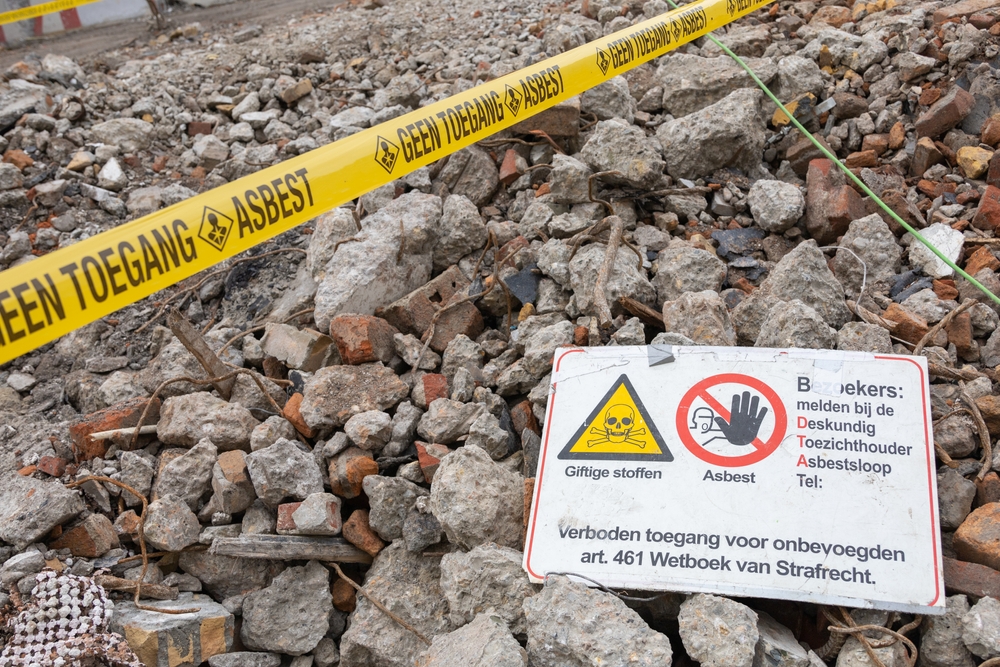 Close,Up,Of,Yellow,Barrier,Tape,And,Sign.,Warning,,No