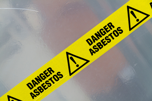 Danger,Asbestos,Yellow,Warning,Tape,Close,Up